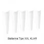Preview: Ballarina Nail Tips in XXL Klar 100 Stück mit kurzer Klebefläche