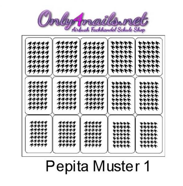 Pepita Muster 1 Schablone 15er Karte Airbrush NailArt ...